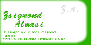 zsigmond almasi business card
