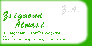 zsigmond almasi business card